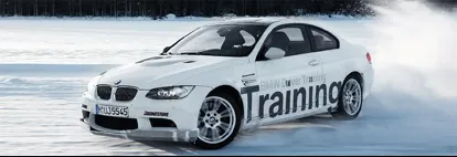 Voiture avec des pneus hiver